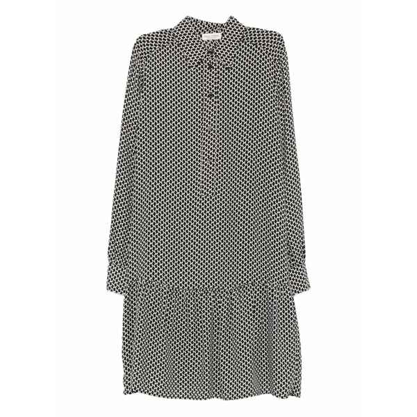 マルコポーロ レディース 衣裳 トップス Geometric print mini dress Black