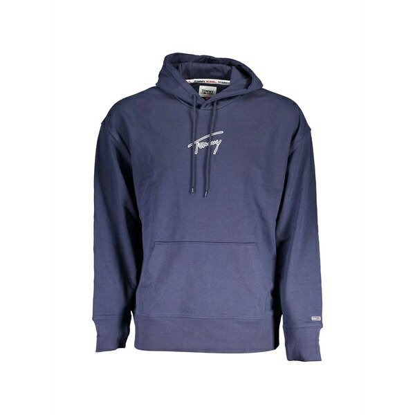 トミー ヒルフィガー メンズ パーカー・スウェットシャツ アウター Logo-embroidered hoodie Blue