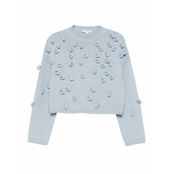 J.W.アンダーソン レディース 編み物\u0026ティーシャツ アウター Textured-pompom sweater Blue