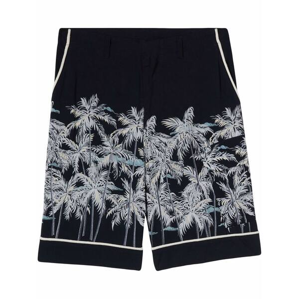 パーム・エンジェルス メンズ 心地好いズボン下 ボトムス Palms-print bermuda shorts Black