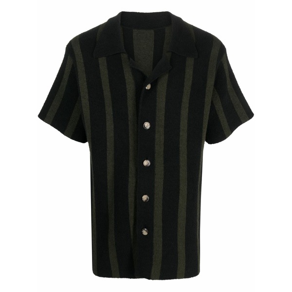 ナヌーシュカ メンズ プルオーバー トップス Almar striped terry-cloth shirt Green