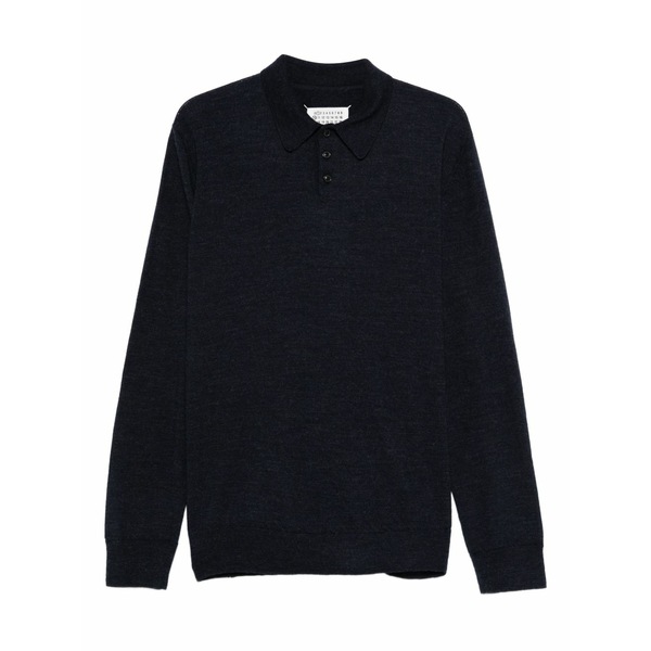 マルタンマルジェラ メンズ スポーツシャツ トップス Long-sleeves polo shirt Blue
