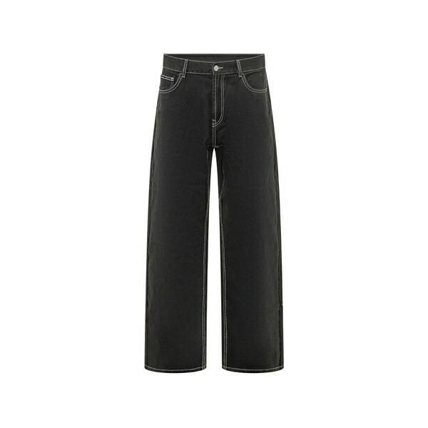 パーム・エンジェルス メンズ デニムパンツ ボトムス Logo-embroidered contrast-stitch jeans Black｜asty