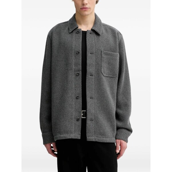 レ ドゥ メンズ 上衣＆上衣 アウター Hamilton button-front overshirt Grey