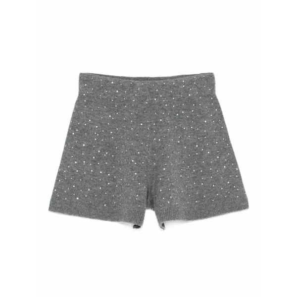 マージュ レディース 心地好いズボン下 ボトムス Embellished knit shorts Grey