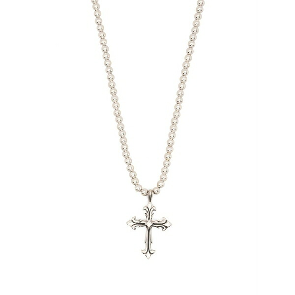 エマニュエレ ビコッキ メンズ 首飾り・チョー鉄道車両 佩び物 Fleury cross beaded necklace Silver