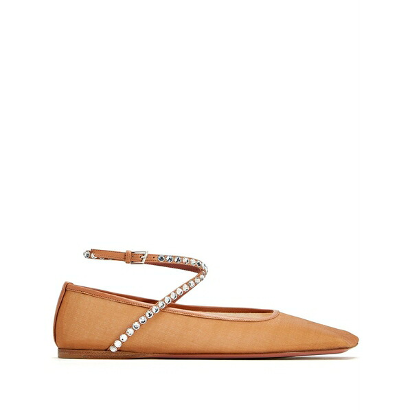 アミナモアディ レディース サンダル シューズ Mesh ballerina shoes Brown