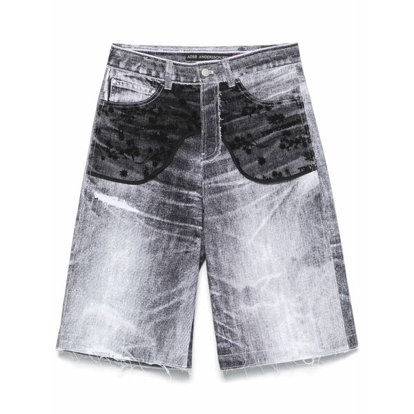 アンダーソン ベル レディース カジュアルパンツ ボトムス Lace-panels denim shorts White|asty