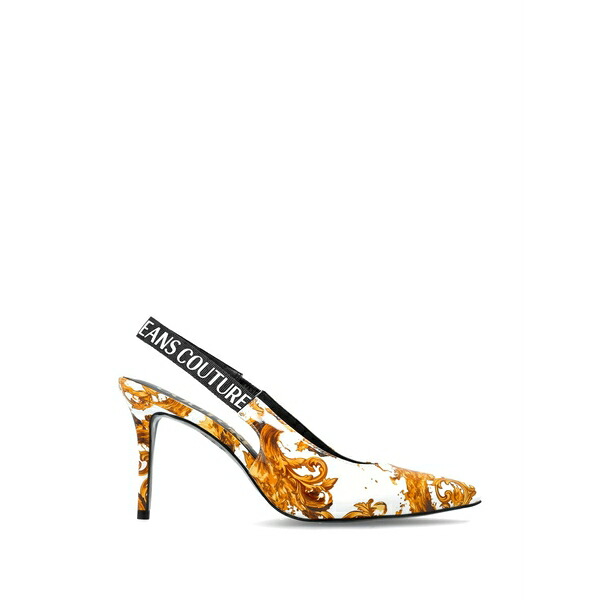 呼びりん探し回る レディース パンプス シューズ Barocco-print slingback pumps White