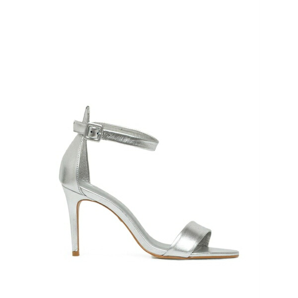 ハラノ レディース サンダル シューズ Metallic-effect buckle-fastening sandals Silver