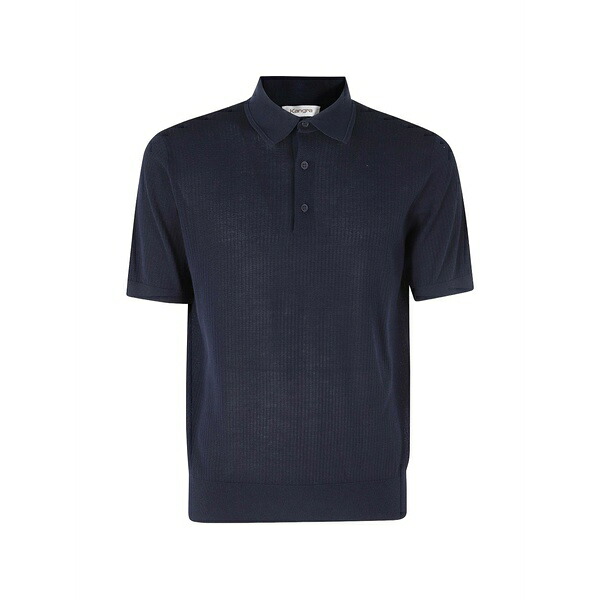 カングラ  メンズ スポーツシャツ トップス Short-sleeve polo shirt Blue