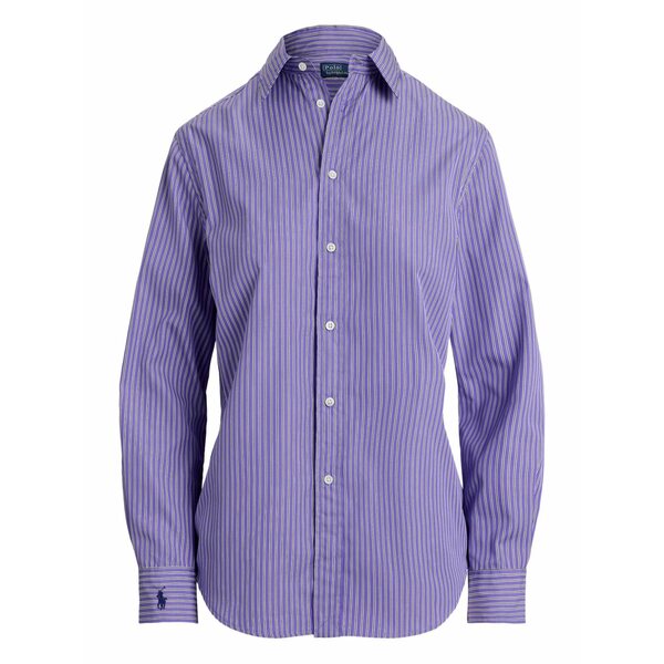 ラルフローレン レディース プルオーバー トップス Striped cotton shirt Purple
