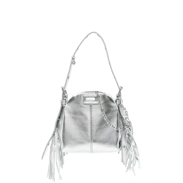 マージュ レディース ハンドバック 御徒面子 Mini miss m metallic shoulder bag Silver