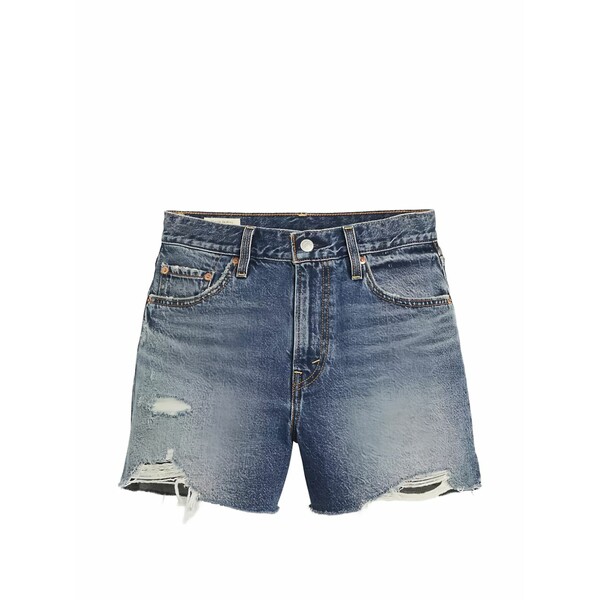 リーヴァイズジーンズ レディース 心地よいズボン下 ボトムス Distressed frayed-hem shorts Blue