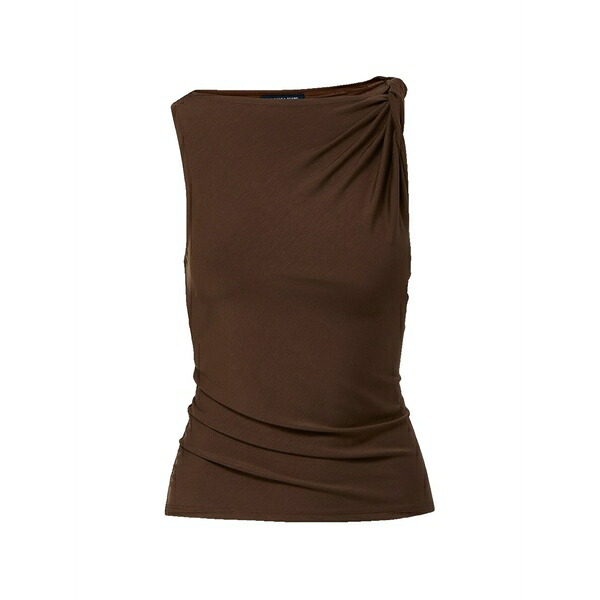 ヴェロニカ ベアード レディース カットソー トップス Otessa gathered-detail tank top Brown