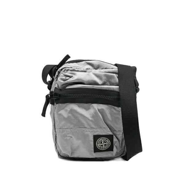 ストーンアイランド メンズ ショルダーバッグ 御徒面子 Zip compass messenger bag Grey