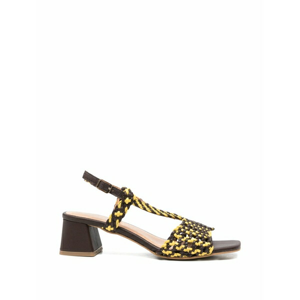 ジオセッポ レディース サンダル シューズ Borongan woven leather sandals Brown