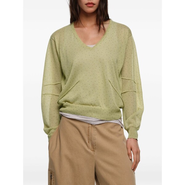 ビンバ イ ローラ レディース プルオーバー トップス V-neck top Green