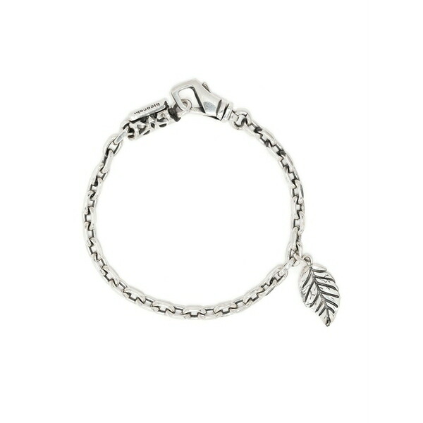 エマニュエレ ビコッキ メンズ ブレスレット・バングル・アンクレット 付属物 Leaf-detail chain-link bracelet Silver