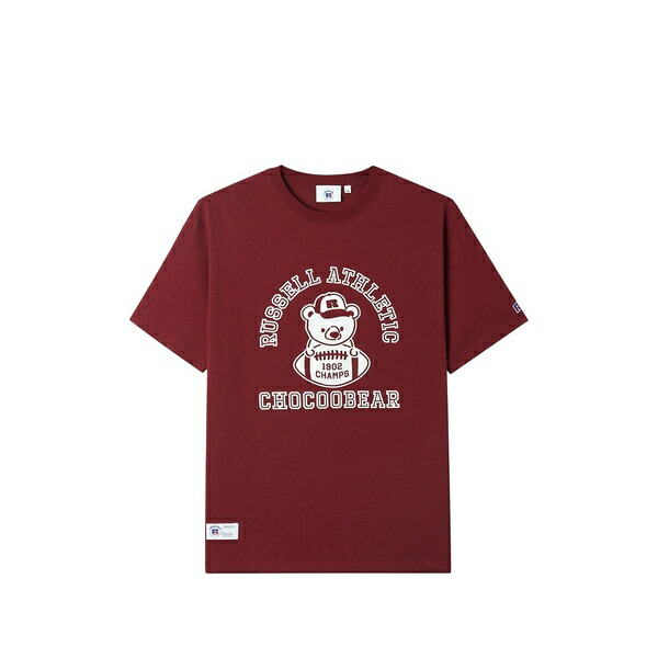 黒茶 メンズ ティーシャツ トップス Graphic-print t-shirt Red