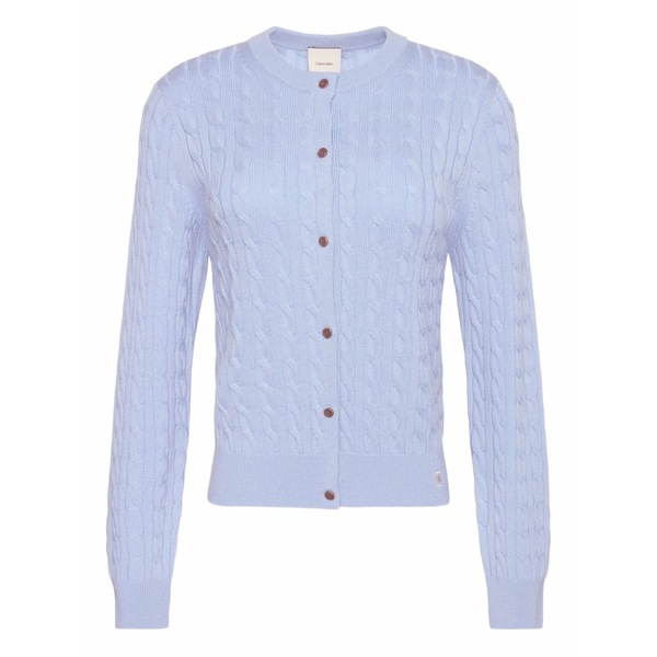 カルバンクライン レディース ジレー アウター Cable-knit buttoned knitwear Blue