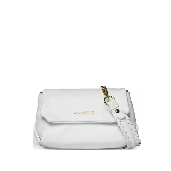 マークエリス レディース ショルダーバッグ 御徒面子 Small elodie logo-lettering shoulder bag White