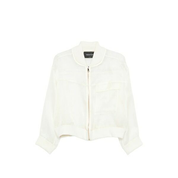 ファビアナ フィリッピ レディース 上衣＆上衣 アウター Zipped pocket sheer bomber jacket Neutrals