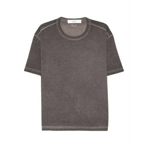 空想科学小説アール メンズ ティーシャツ トップス Cotton t-shirt Brown