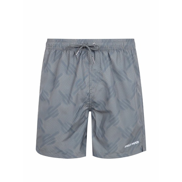 デイリー・ペーパー メンズ カジュアルパンツ ボトムス Kalamata monogram-print swim shorts Grey|asty