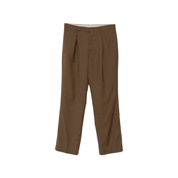 ベルウィッチ メンズ 心地好いズボン下 ボトムス Pleated trousers Brown