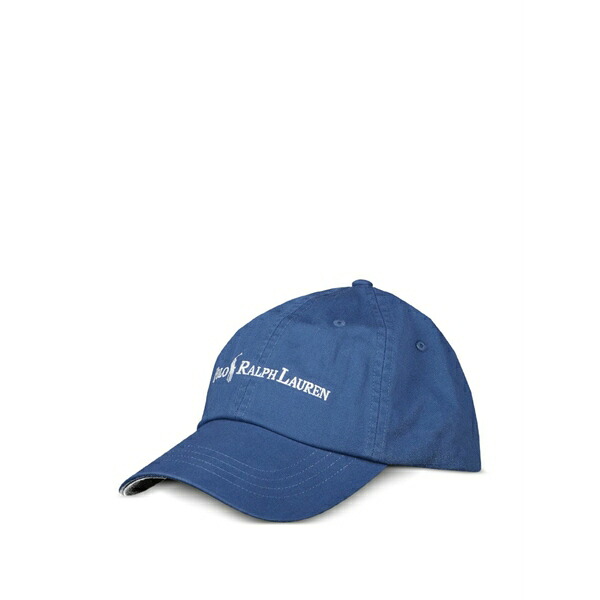 ラルフローレン メンズ 鳥打ち帽 付属物 Twill cotton baseball cap Blue