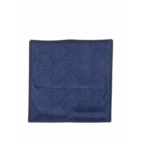 ガブリエレ パジーニ メンズ えり巻き・袈裟・えり巻き 付属物 Paisley-print silk scarf Blue