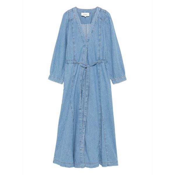 バッシュ レディース 衣裳 トップス Belted v-neck denim dress Blue