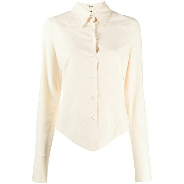 ナウルズ レディース プルオーバー トップス Fitted button-up shirt Neutrals