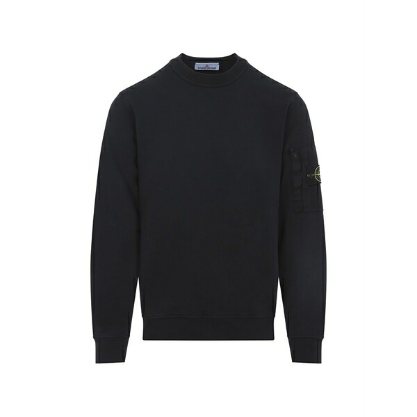 ストーンアイランド メンズ パーカー・スウェットシャツ アウター Compass-patch pocket sweatshirt Black