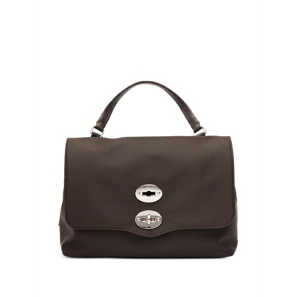 ザネラート レディース ショルダーバッグ 御徒面子 Small postina twist-lock-fastening tote bag Brown