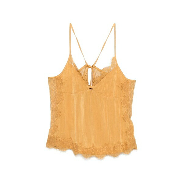 アールサーティーン レディース プルオーバー トップス Lace trimmed camisole Yellow
