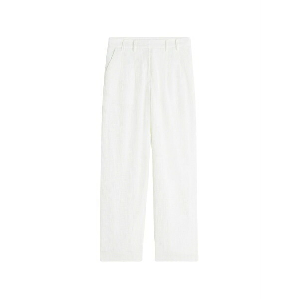 棲み家 狐狸 レディース 心地よいズボン下 ボトムス Pleated trousers White