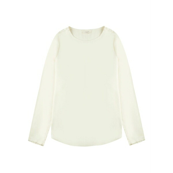 投げること御召しもの レディース ティーシャツ トップス X glanshirt crewneck satin blouses Neutrals