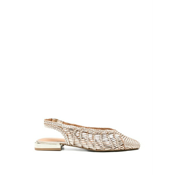 ジオセッポ レディース パンプス シューズ Maipo woven slingback flat pumps Gold