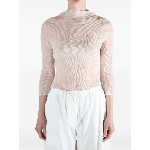 イッセイミヤケ レディース ティーシャツ トップス High-neck top Pink