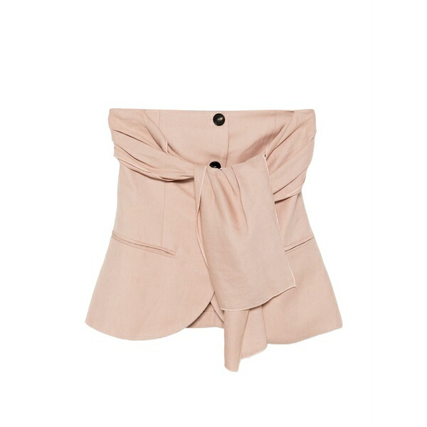 リビアナコンティ レディース カットソー トップス Button tied top Pink