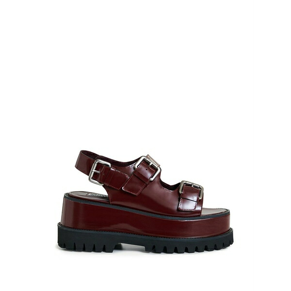 エッセンシャルアントワープ レディース サンダル シューズ Buckle-strap platform sandals Brown