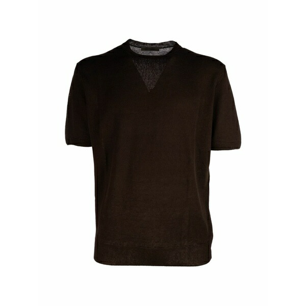 コルネリアーニ メンズ 編み物\u0026プルオーバー アウター Fine-knit t-shirt Brown