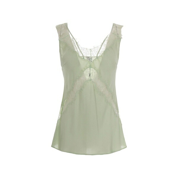 ピンコ レディース プルオーバー トップス Lace-detail top Green
