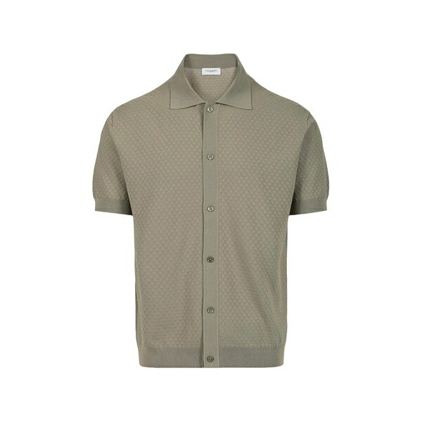 パウロペコラ メンズ プルオーバー トップス Cotton shirt Green