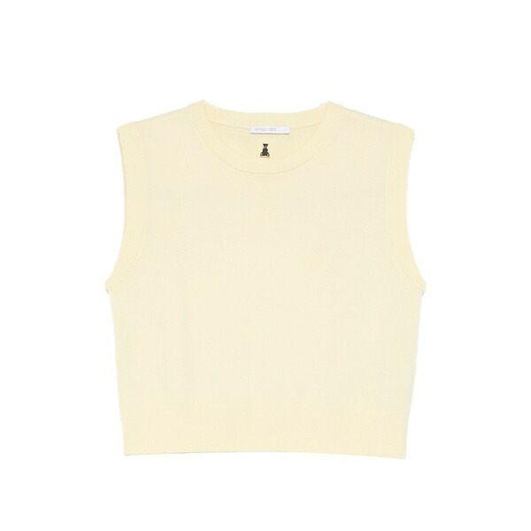 パトリツィア ペペ レディース カットソー トップス Neck neck sleeveless vest Neutrals
