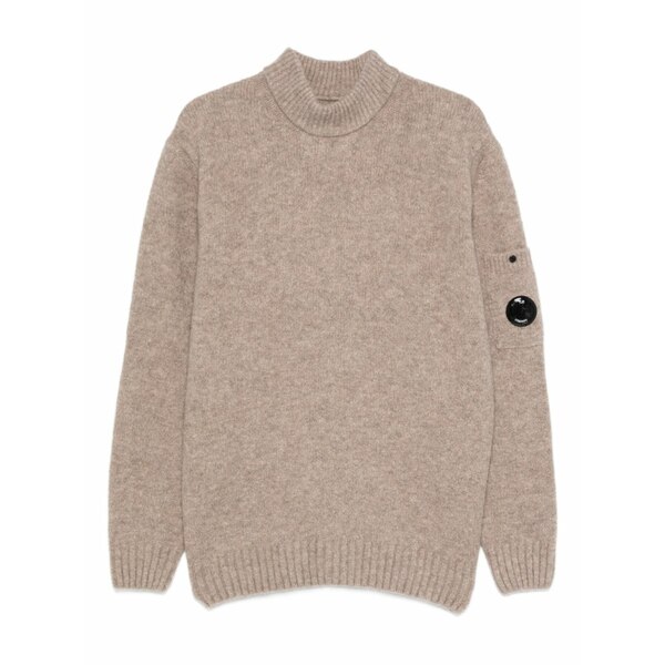 シーピーカンパニー メンズ 編み物\u0026プルオーバー アウター Lens-detail sweater Neutrals