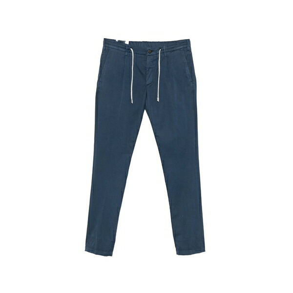 イレブンティ メンズ 心地よいズボン下 ボトムス Drawstring-waist pleated trousers Blue