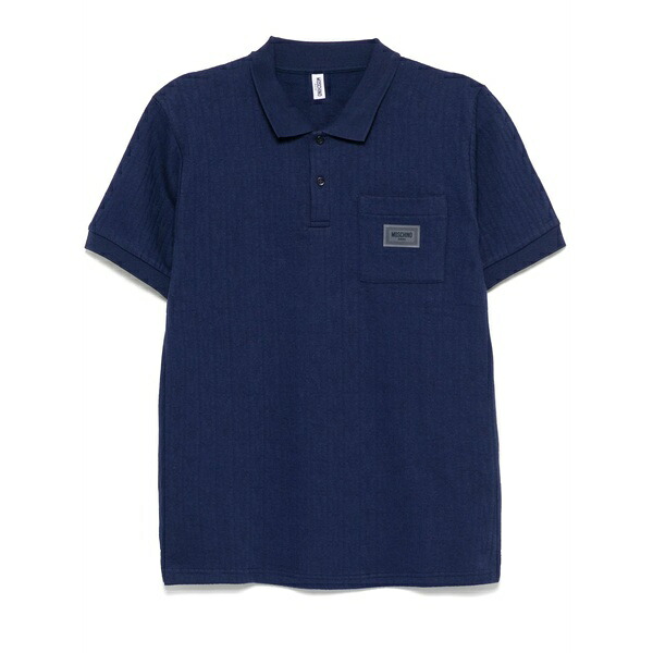 モスキーノ メンズ スポーツシャツ トップス Cotton polo shirt Blue